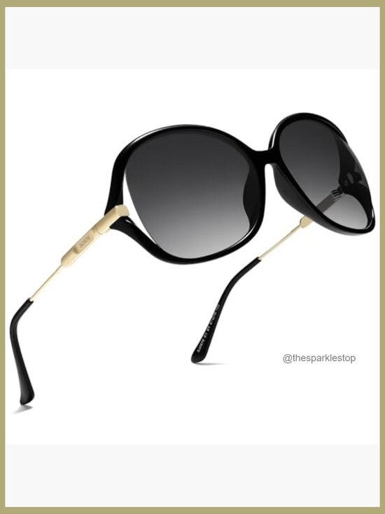 Oversized Butterfly Sunglasses with Gold Arms UV Protection main image 7